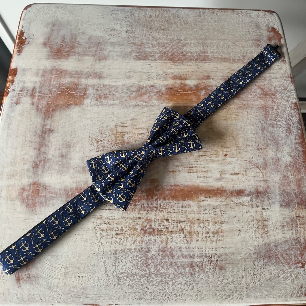 100% Silk Sero Bow Tie, anchors, Adjustable